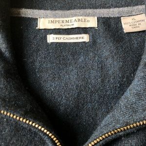 Cashmere men’s zip cardigan